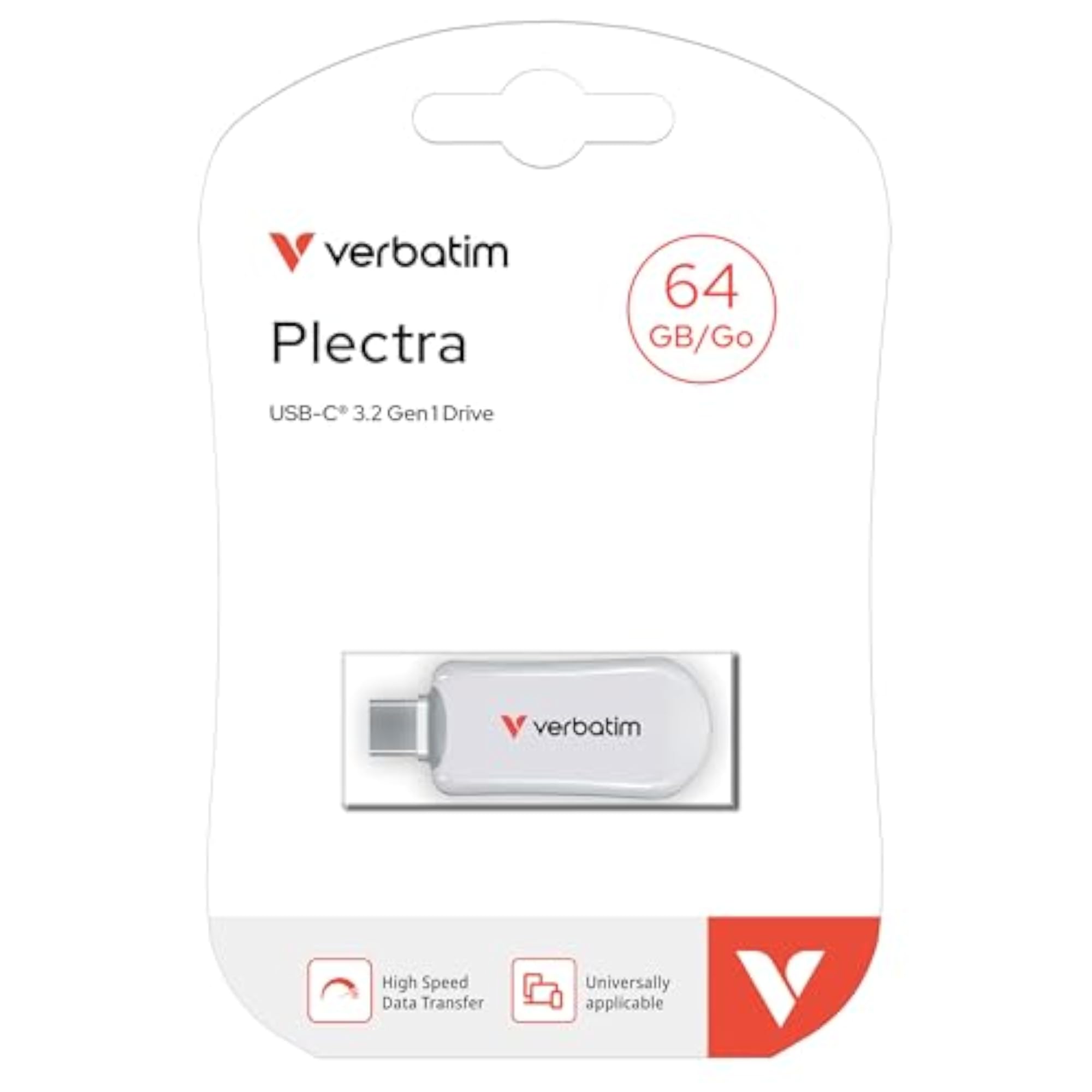 30228 Plectra USB-C Flash Drive, 64GB High-Speed